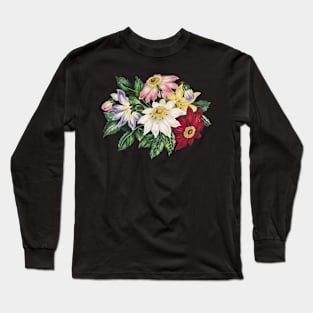 flowers painting, red rose, Cobweb Valentine (ca. 1810–1830) Long Sleeve T-Shirt